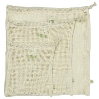 A Slice of Green Organic Cotton Mesh Produce Bags - Set of 3 - A Slice of Green