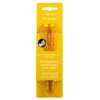 VENT For Change Recycled Drinks Bottle Ballpoint Pens - Yellow - Set of 2 - VENT for Change