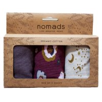 Nomads Stars and Flowers Socks - Set of 3 - UK4-8 - Nomads