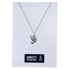 Amnesty Silver Plated Dove Pendant