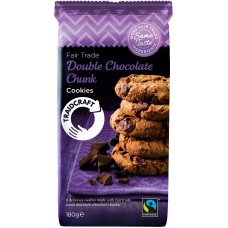 Pack of 4 Traidcraft Fairtrade Double Chocolate Chip Cookies - 180g
