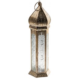 Antique Brass Moroccan Style Large Lantern