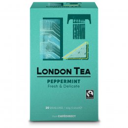 Case of 6 - London Tea Company Fairtrade Pure Peppermint Tea - 20 bags