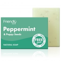 Case of 6 - Friendly Soap Peppermint & Poppy Seeds Bath Soap - 95g