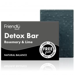 Case of 6 - Friendly Soap With Activated Charcoal Detox Bar - 95g