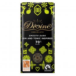 Divine 70 percent  Dark Chocolate Gin & Tonic Inspired Bar - 90g