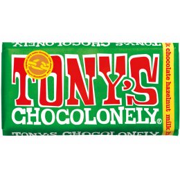 Tonys Chocolonely Milk Chocolate and Hazelnut - 180g