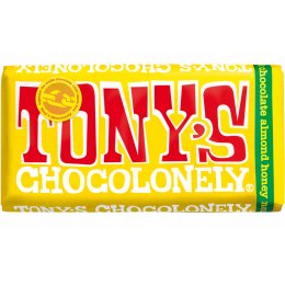 Tonys Chocolonely Milk Chocolate and Almond Honey Nougat - 180g