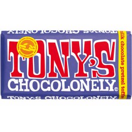 Tonys Chocolonely Dark Milk Chocolate with Pretzel and Toffee - 180g