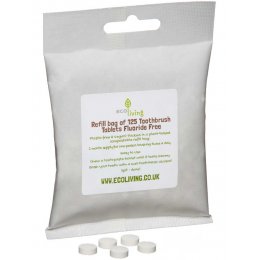 ecoLiving Fluoride Free Toothpaste Tablets Bag - 125 Tabs