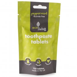 ecoLiving Fluoride Free Toothpaste Tablets Bag - 125 Tabs