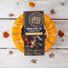 Indian Spice Gift Tin with Sari Wrap