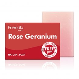 Case of 6 - Friendly Soap Rose Geranium Soap Bar - 95g