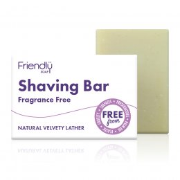 Case of 6 - Friendly Soap Fragrance Free Shaving Bar - 95g