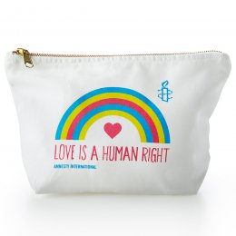 Amnesty Love is a Human Right Wash Bag
