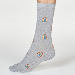 Thought Grey Marle Rainbow Socks - UK7-11