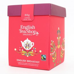 English Tea Shop Organic & Fairtrade Premium Whole Leaf English Breakfast Tea - 80g