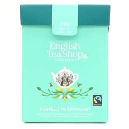 English Tea Shop Organic & Fairtrade Premium Whole Leaf Perfect Peppermint Tea - 80g