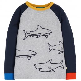 Frugi Sharks James Applique T-Shirt