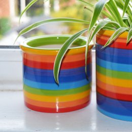 Ceramic Rainbow Planter - 11cm