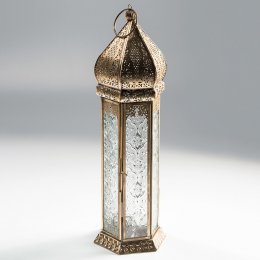 Antique Brass Moroccan Style Large Lantern