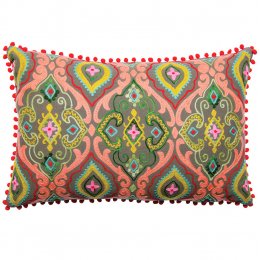 Embroidered Indian Design Cushion Cover - Grey