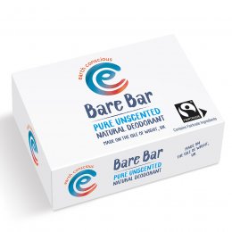 Earth Conscious Bare Bar Natural Deodorant - Pure Unscented - 90g