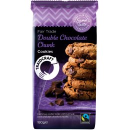 Traidcraft Fairtrade Double Chocolate Chip Cookies - 180g