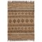 Blockprint Jute Rug with Wool and Recycled Sari - 150 x 240cm