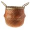 Woven Seagrass Basket - Tan & Natural - Medium