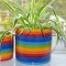 Ceramic Rainbow Planter - 15cm